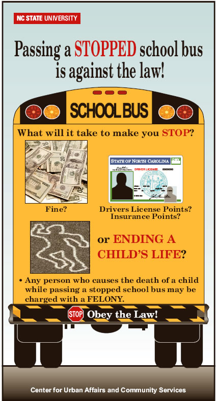 get awareness on back of bus poster